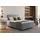 Fun Möbel Boxspringbett Schlafzimmerbett ROCIO Nr.5 Premium 200x200cm in Stoff Grau