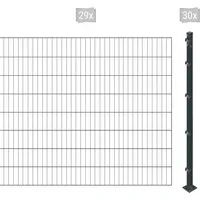 Arvotec Einstabmattenzaun 2 - 60 m x 160 cm Grau/Kunststoff