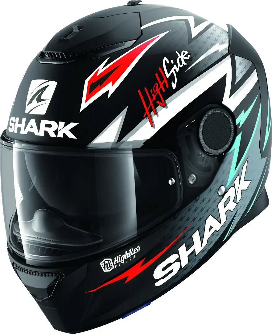 Shark Spartan Adrian Parassol Mat Helm, schwarz-rot-silber, Größe XS für Männer