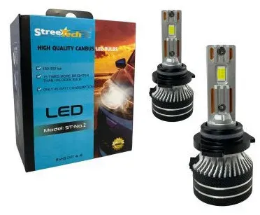 LED-Lampen - LED-System 9006 / HB4 Streetech Modell STN2 für Scheinwerfer - 150.000 Lux, 45 W - CAN-Bus-kompatibel, 6000 K - 150