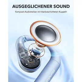 Soundcore BY ANKER AeroFit, Open-ear Kopfhörer Bluetooth Zartblau