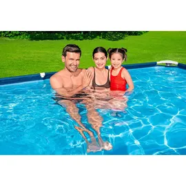 BESTWAY Steel Pro Frame Pool ohne Pumpe 300 x 201 x 66 cm, dunkelblau, eckig
