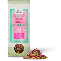 Herbaria Teemischung Rose-Minze bio 20g - 100% Bio-Kräutertee - natürlicher verführerisch-blumiger Geschmack & nur natürliche Zutaten - klimaneutral produziert & plastikfreie Verpackung