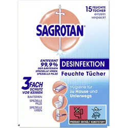 SAGROTAN® Desinfektionstücher DESINFEKTION 15 Tücher
