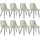 Tectake tectake® Set Stuhl Monroe Samtoptik, schwarze Stahlbeine, 48 x 59 x 82,5 cm