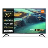Xiaomi F Pro, 75 Zoll (190 cm), 4K UHD QLED, Smart TV, Fire TV, Triple Tuner DVB-C/S/S2/T/T2, HDR10+, Game Boost mode 120Hz, MEMC, Sprachsteuerung mit Alexa, 2GB+32GB, Kompatibel mit Apple AirPlay