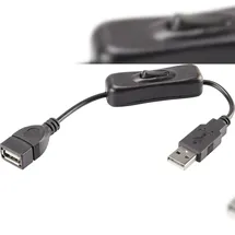 Renkforce USB-Verlängerungskabel A/A mit Ein/Aus-Schalter, 0.25 m