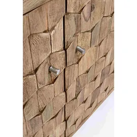 BIZZOTTO Sideboard Stanwood 200 x 85 x 45 cm Beige / Schwarz