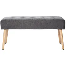 miliboo Sitzbank Gepolstert Silber 95 x 0 x 0 cm