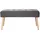 miliboo Sitzbank Gepolstert Silber 95 x 0 x 0 cm