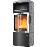 Kaminofen HARK 44-5.1 GT ECOplus FlameKat 8 kW - Speckstein - Korpus: graphit/verchromt