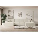 altdecor Ecksofa in U-Form Corner Sofa Bett Eckcouch Couch L-Form Wohnlandschaft Cauchsofa Sierra-U - 344x165x73 cm Beige