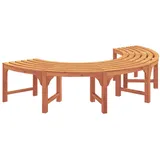 vidaXL Baumbank Halbrund 200 cm Massivholz Eukalyptus