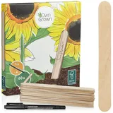 OwnGrown Stecketiketten zum Beschriften Kunststoff Pflanzenstecker mit 120x - Holz Rund