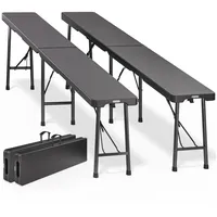 CASARIA Bierbank 183 x 43 x 180 cm Schwarz