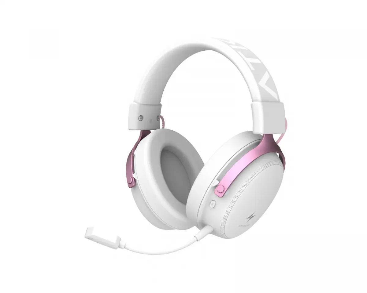 ATK N9 Ultra Kabelloses Gaming-Headset - Weiß Rosa
