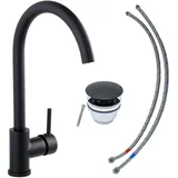 Schöner Wohnen Cantis Waschtischarmatur Mattschwarz