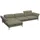 flexlux Ecksofa Salino, Funktionssofa mit Recamiere, Relaxsofa, Ecksofa, Sofa mit Arm- und Kopfteil-Verstellungen, Kaltschaum & Stahl-Wellen grün