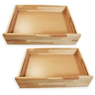 Betten-ABC Bubema Comfort Bettkastenset – aus massiver Kernbuche, mit Rollen, 2er-Set