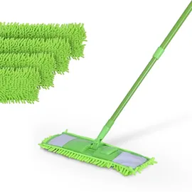 BestLivings Bodenwischer Set Chenille Grün 4 St.
