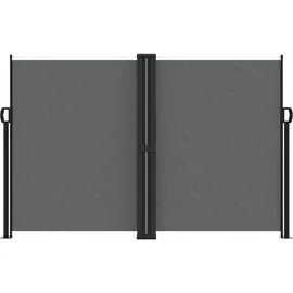 furnicato Seitenmarkise 160 x 600 cm Anthrazit Polyester