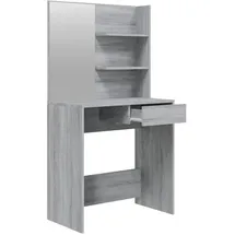vidaXL Schminktisch mit Spiegel Grau Sonoma 74,5x40x141 cm