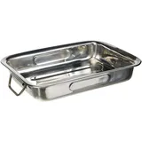 Ibili 651425 Bräter mit Griffen aus Edelstahl, Silber, 25 x 19 x 5.5 cm