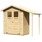 Karibu Gartenhaus  (Außenmaß inkl. Dachüberstand  (B x T): 289 x 120 cm, Holz, Natur)