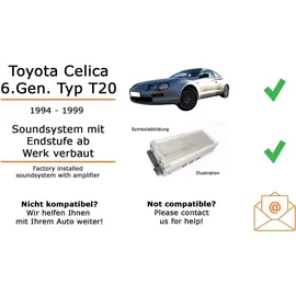JUST SOUND best choice for caraudio Autoradio Einbaupaket JBL Celebrity 150 passend für Toyota Celica T20 + Endstufe | Bluetooth USB