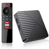 Android TV Box 13.0, 8K Android Smart TV Box mit Sprachfernbedienung 4 GB RAM 32 GB ROM Dual WiFi2.4 & 5.8, WiFi6 BT5.0 HDR10 Unterstützt Video und Audio