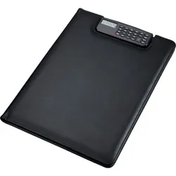 Jüscha Alassio Schreibmappe A4 BRESCIA Lederimitat Arbeitsmappe Auftragsmappe Businessmappe Clipboard schwarz 31500