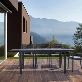 BIZZOTTO Hilde Gartentisch 160-240 x 90 x 75 cm Anthrazit