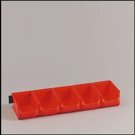 Allit Sichtlagerkasten Set 2/6 Kunststoff rot