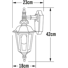 meine wunschleuchte LED Außenwandleuchte (H: 42cm) 42cm Weiß