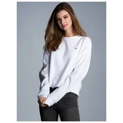 Sweatshirt TRIGEMA "TRIGEMA Sweatshirt in Waffeloptik", Damen, Gr. S, weiß, 100% Baumwolle, casual, Sweatshirts