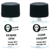 SD COLORS Neue lackstifte EISSILBER LX7W Reparatur KRATZEN 15 ml (Farbe+KLARLACK)