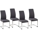 Hti-Living Schwingstuhl SallyC Polyester grau 4er Set