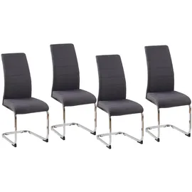 Hti-Living Schwingstuhl SallyC Polyester grau 4er Set