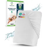 Sensalou Spannbettlaken wasserdicht 90 x 200 cm weiß