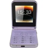 Dpofirs 2G Klapptelefon, Mobiltelefon mit Großen Tasten für Senioren, 2,6 Zoll Bildschirm, 1400 mAh Akku, 4 SIM Karten, LED Taschenlampe, Kamera, Klapphandy für ältere Kinder (Purple)