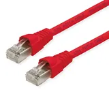 Telegärtner Patchkabel CAT 6a S/FTP 7.5 m Rot Flammwidrig, mit Knickschutztülle 1 St.