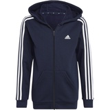 Adidas Unisex Kinder Hooded Track Top U 3S FL Fz Hood, Legend Ink/White, IC0600, 128