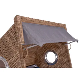 deVries Strandkorb XL Sun Braun/Grau