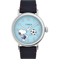 Timex Standard x Peanuts TW2V82000 Snoopy-Fußballuhr, blau, Armband