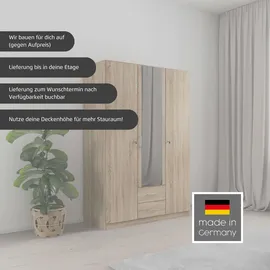 Rauch Wäscheschrank Bergheim 136 x 197 x 54 cm Braun/Beige