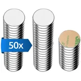 ECENCE Neodym Klebe-Magnete selbstklebend Magnet Scheibe Stark Rund Klein 8x1mm