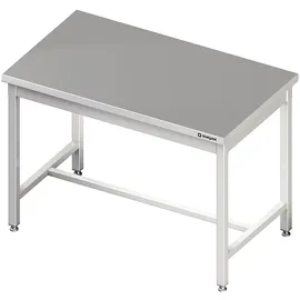 Stalgast Zentralarbeitstisch mit mittiger Strebe, 1600x800x850 mm, ohne Aufkantung, verschweißt