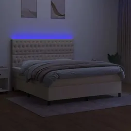 vidaXL Boxspringbett 180 x 200 cm Creme