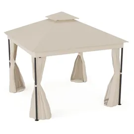 Blumfeldt Mondo Dual Pavillon 3 x 3 m inkl. Moskitonetz Beige