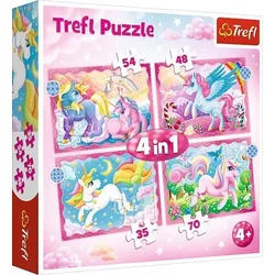 4 in 1 Puzzle - Einhörner